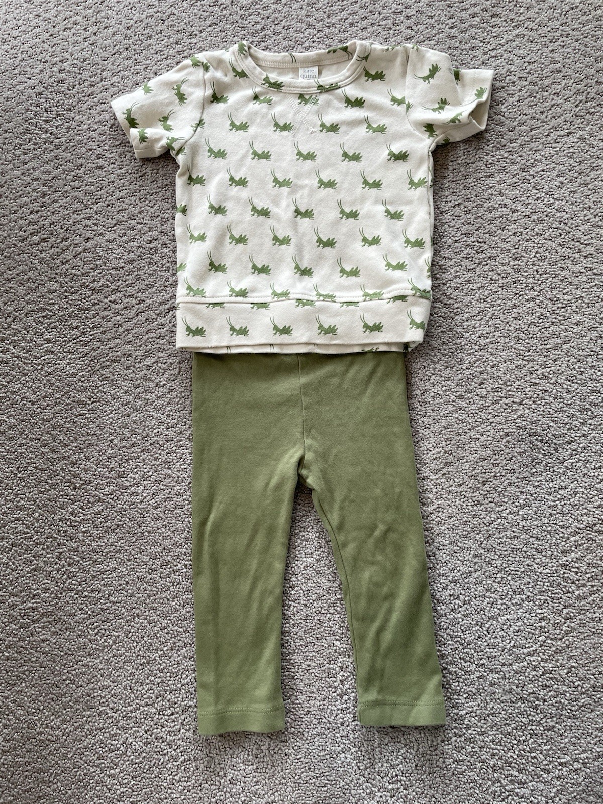 Kate Quinn 100% Organic Cotton Shirt And Pants Set Grasshopper 18-24 Months