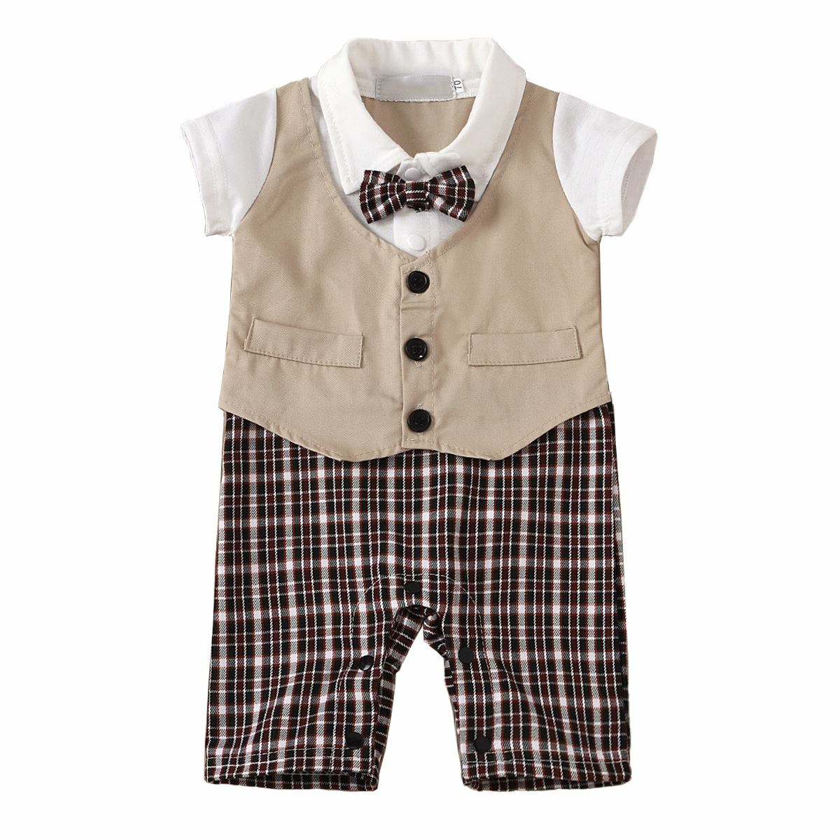 Infant Baby Boy Gentleman Outfit Bow Tie Romper Tops Party Jumpsuit Clothes