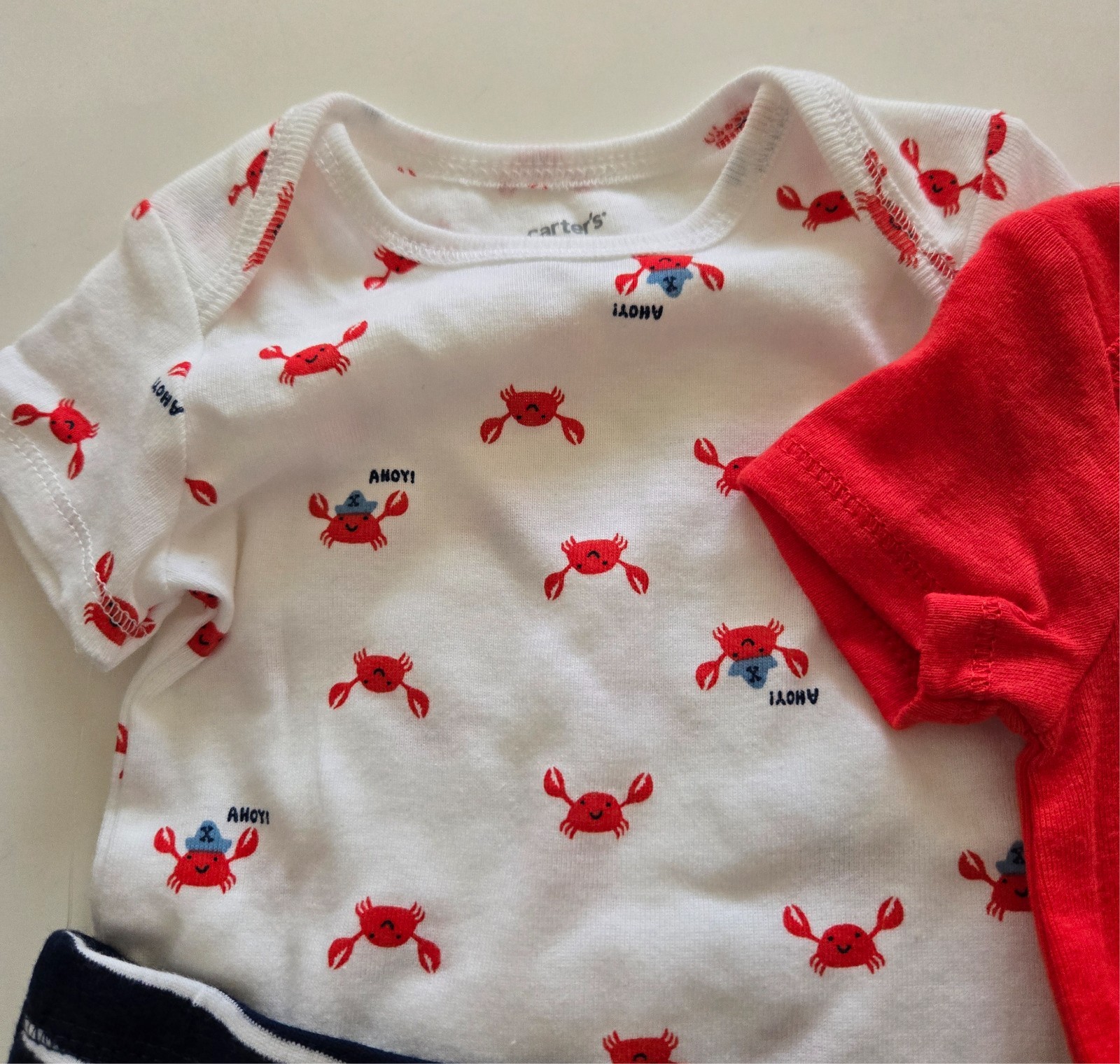 Carter’s 3-Piece Crab Character Set Sometimes Crabby Always Cute 24 Months