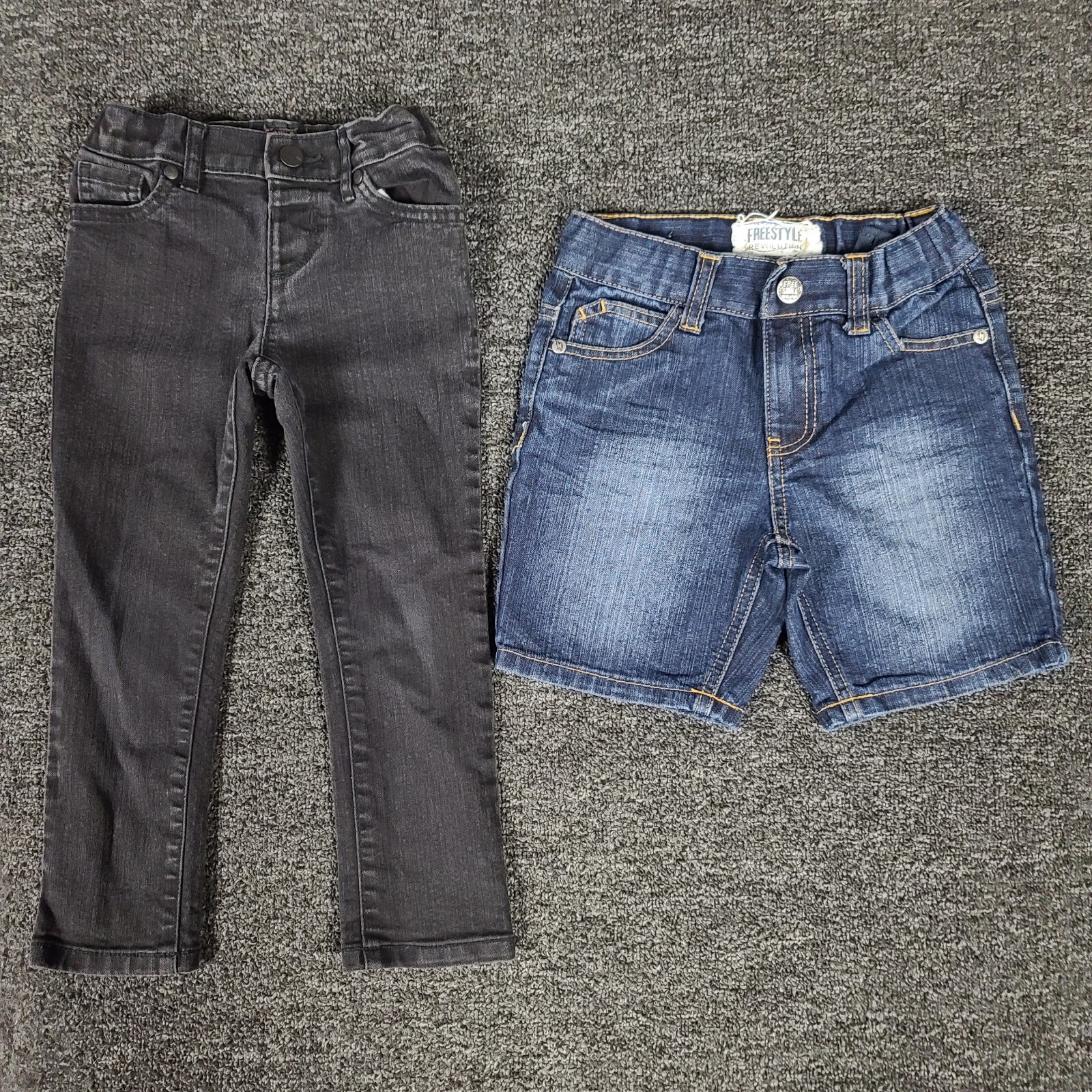 Girls Clothing Lot 4T Childrens Place Jeans & Freestyle Denim Shorts Two Piece