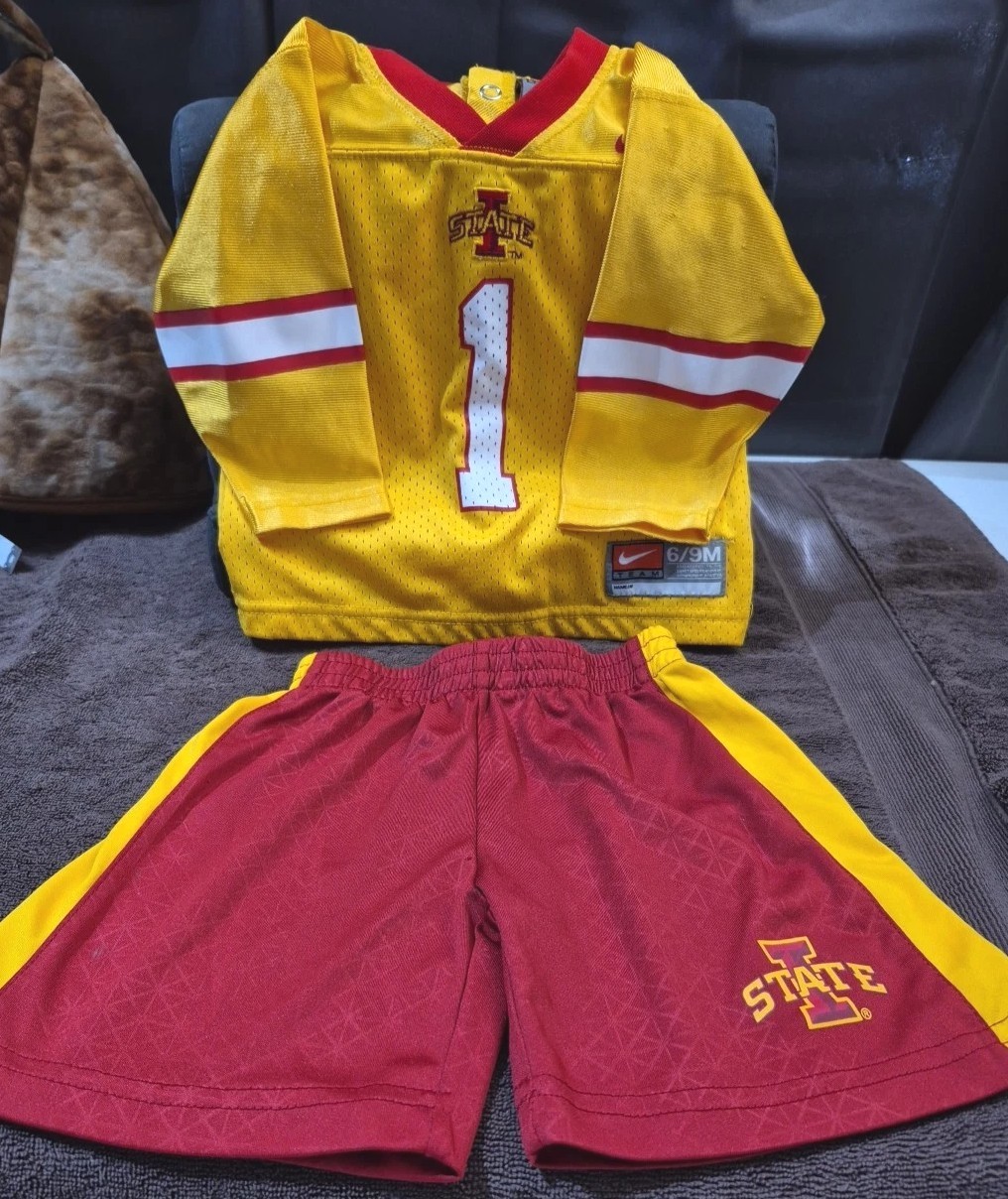 IA State Cyclones 6/9 Mo Jersey W/Shorts IA State Shirt~IA State Colosseum Short