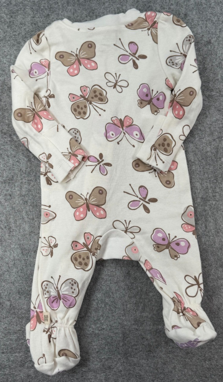 Baby Girl Clothes Huggies Newborn Colorful Butterfly Footed Outfit