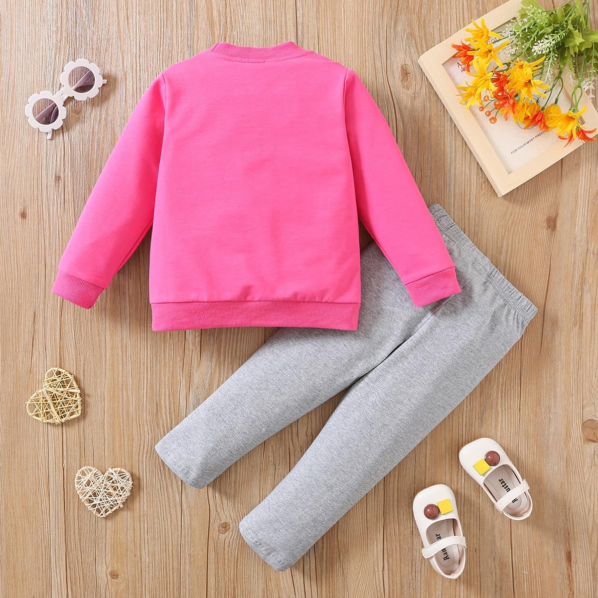 Girls Clothing Set Kitten Cat Long Sleeve Top Leopard Paw Prints Leggings Fal…