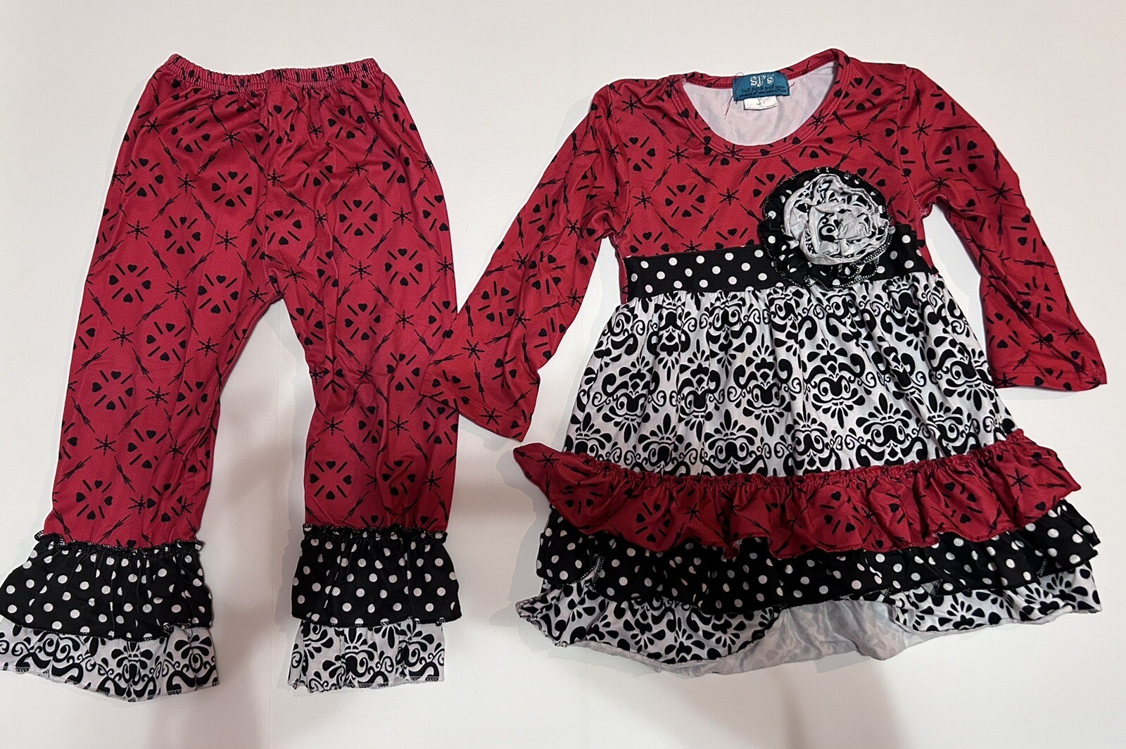 Sj Scruff Ruffle Outfit For Toddler Size 3T From Non-smoking Home Free Shipping