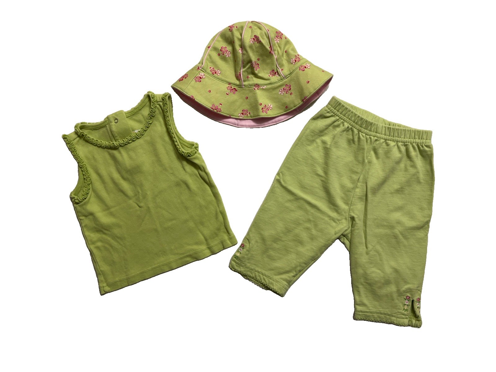 Y2K Gymboree Pop Safari 3 Piece Tank Top Hat Set Size 18-24 Month