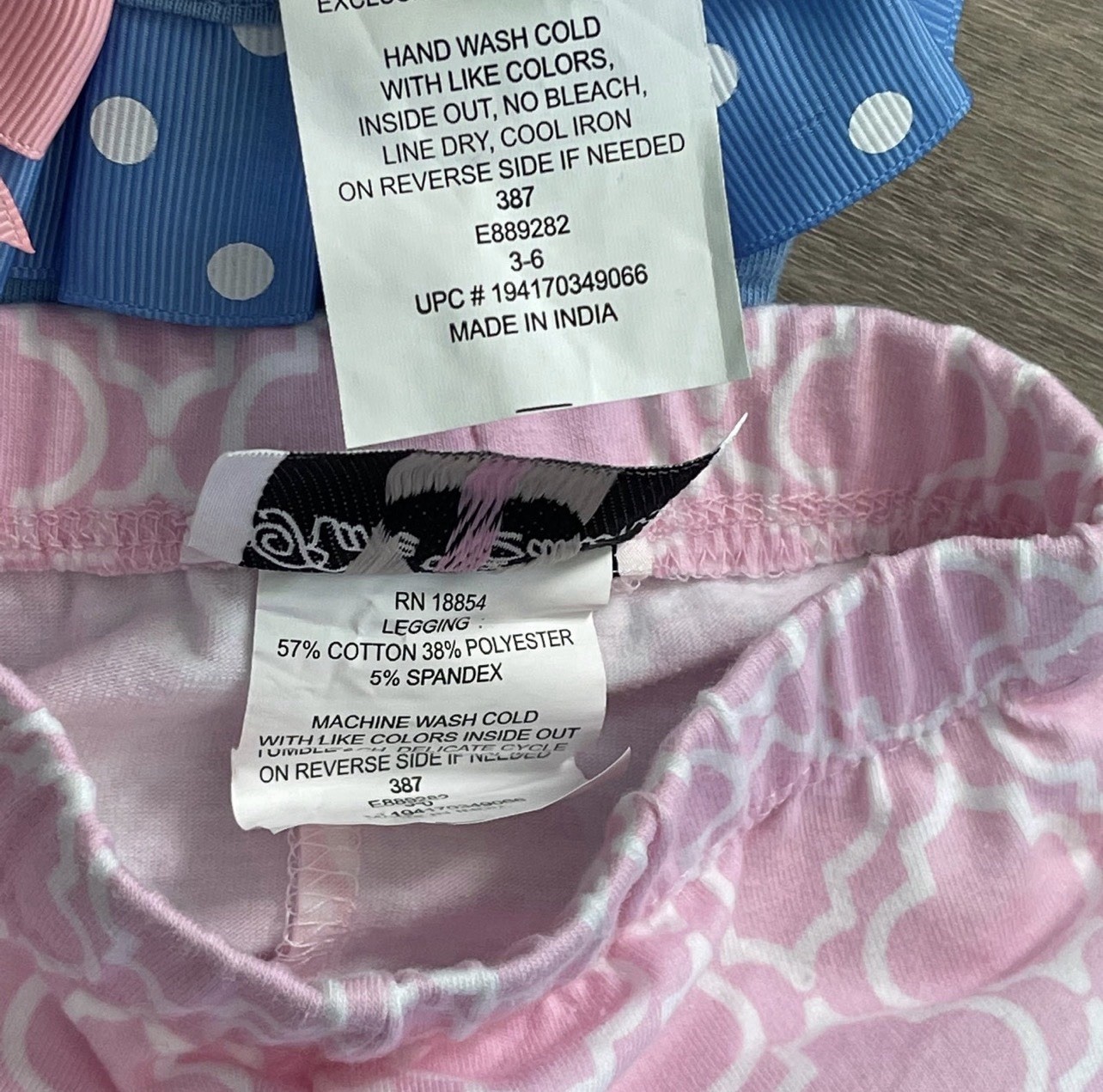 Rare Editions Unicorn Sleeveless Top and Pink Leggings 3-6m Baby Outfit