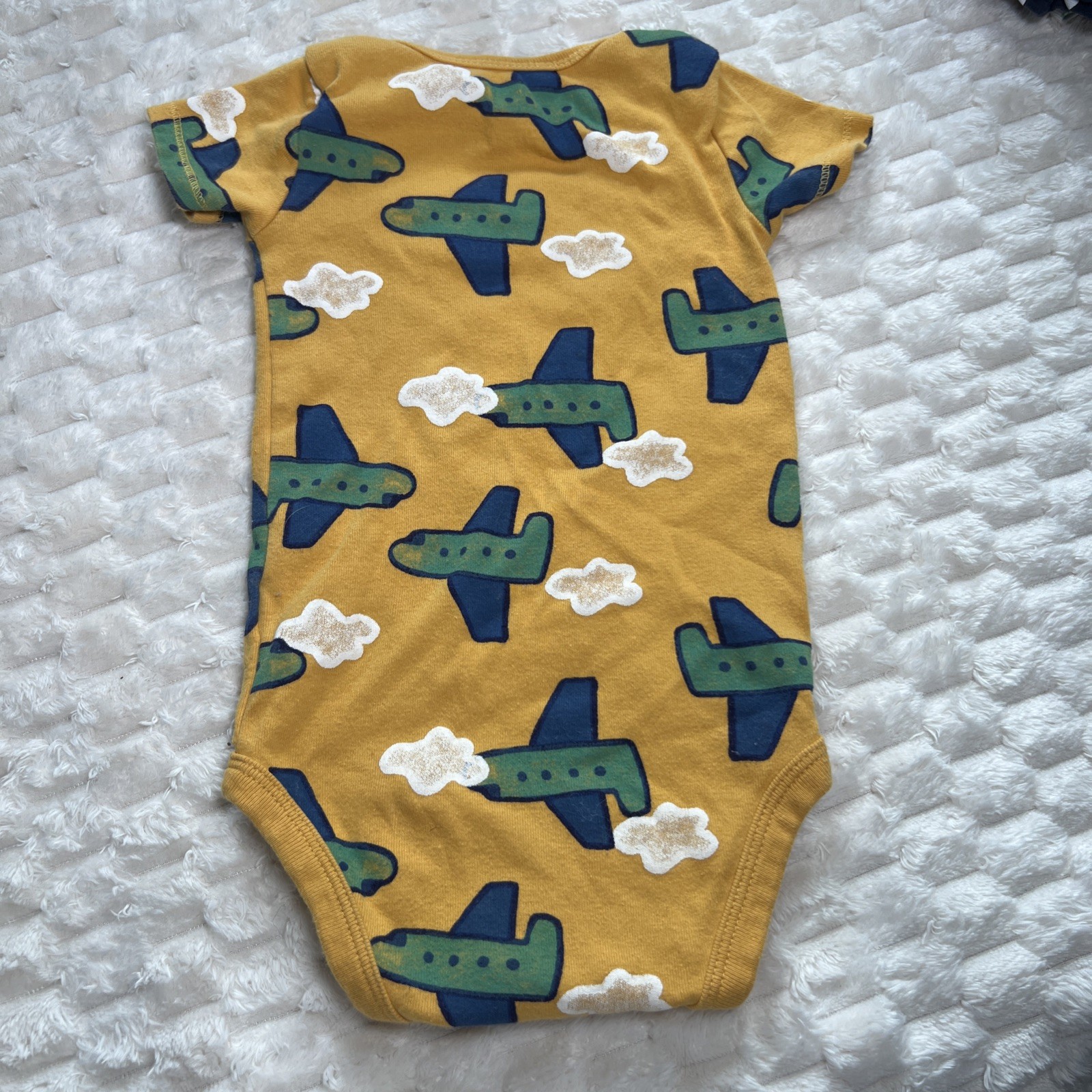5 Piece Lot Of Baby Clothes 12 Month Boys, Body Suits 100% Cotton Dino, Elephant