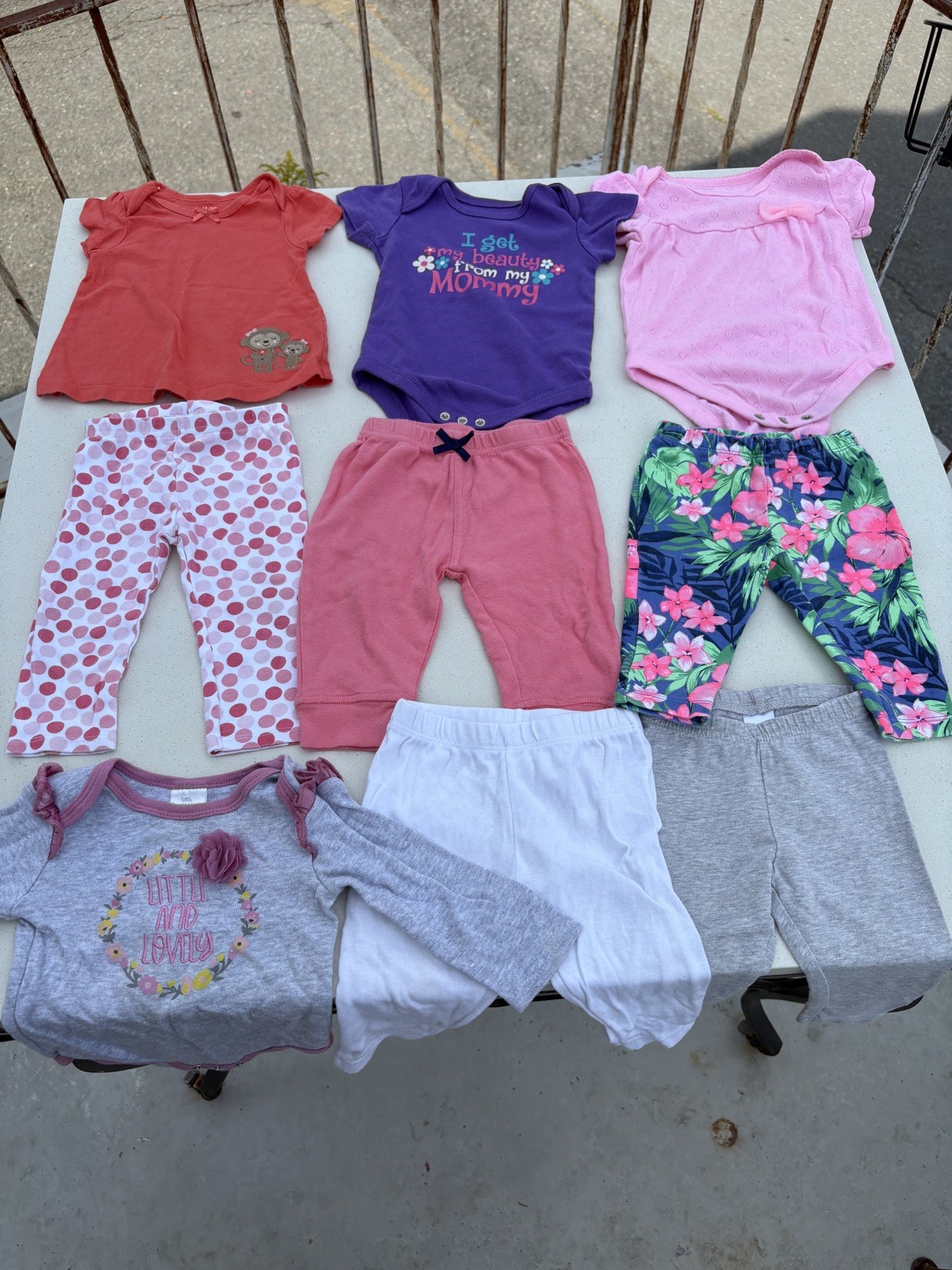 Baby Girl 6 AND 9 months clothes lot assorted colors – outfits