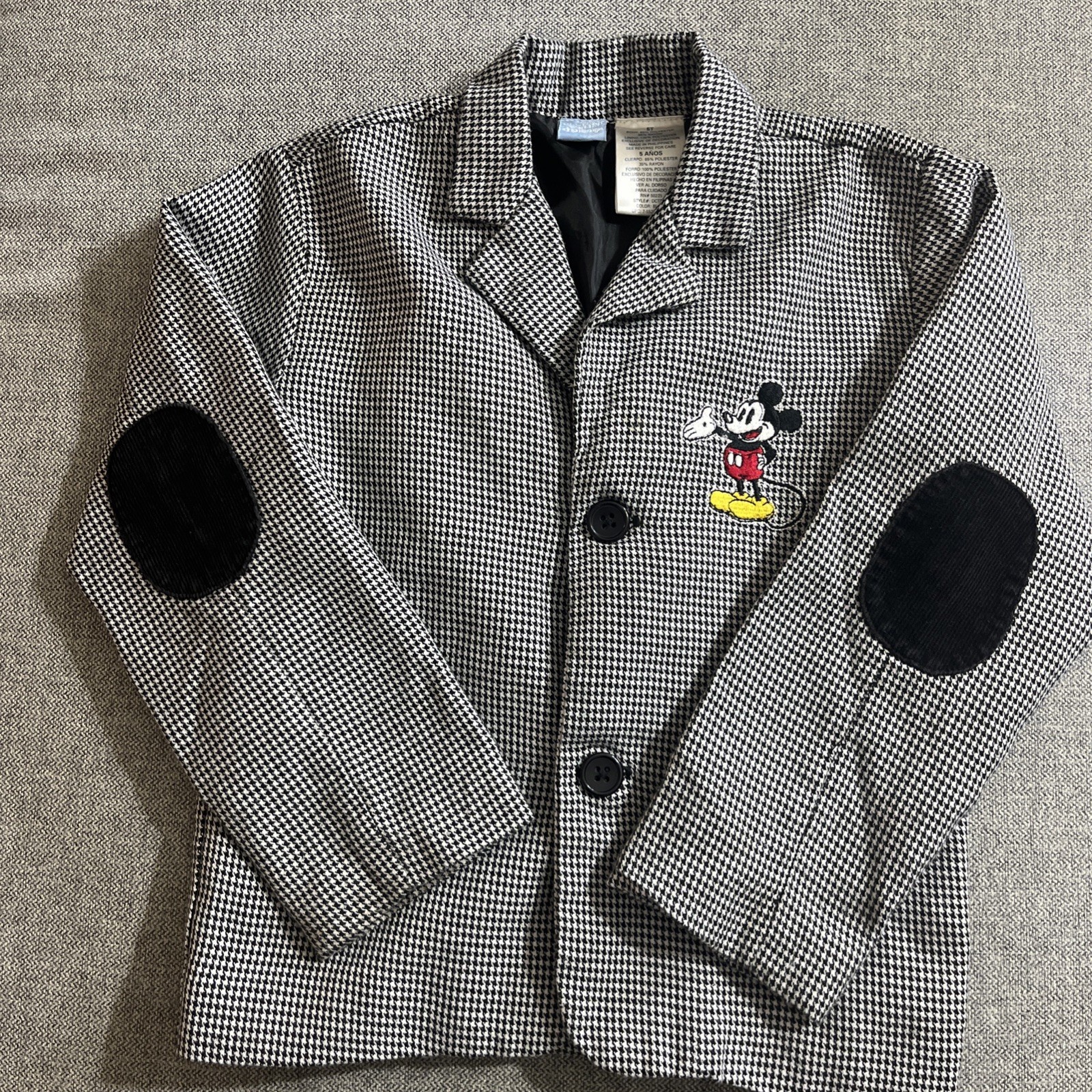 Disney Mickey Mouse Youth 5, Professors Blazer With Elbow Patches.