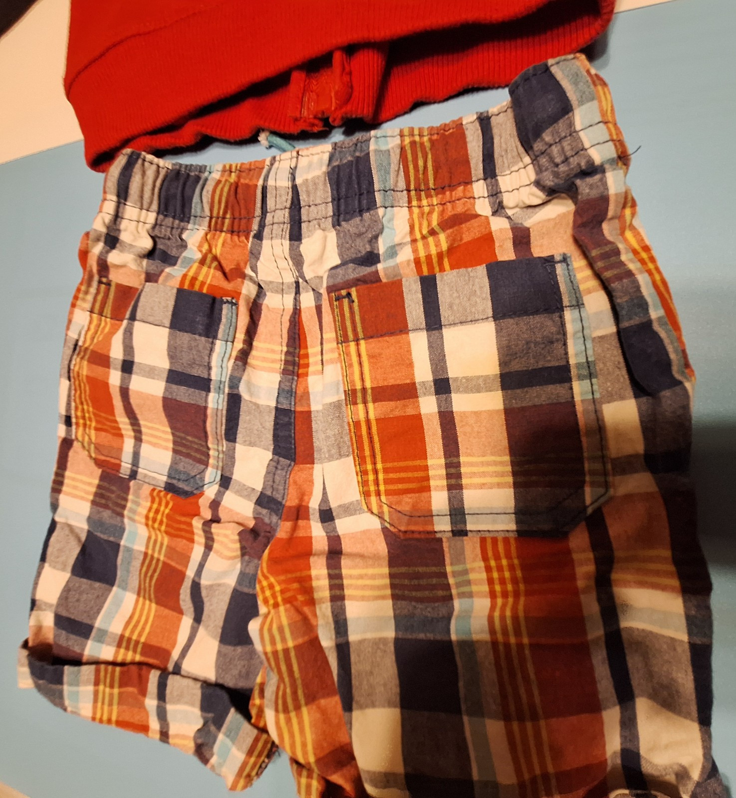 Kids Headquarters Red Firetruck Hoodie Boys Infants 18 Mo. & Cat & Jack Shorts