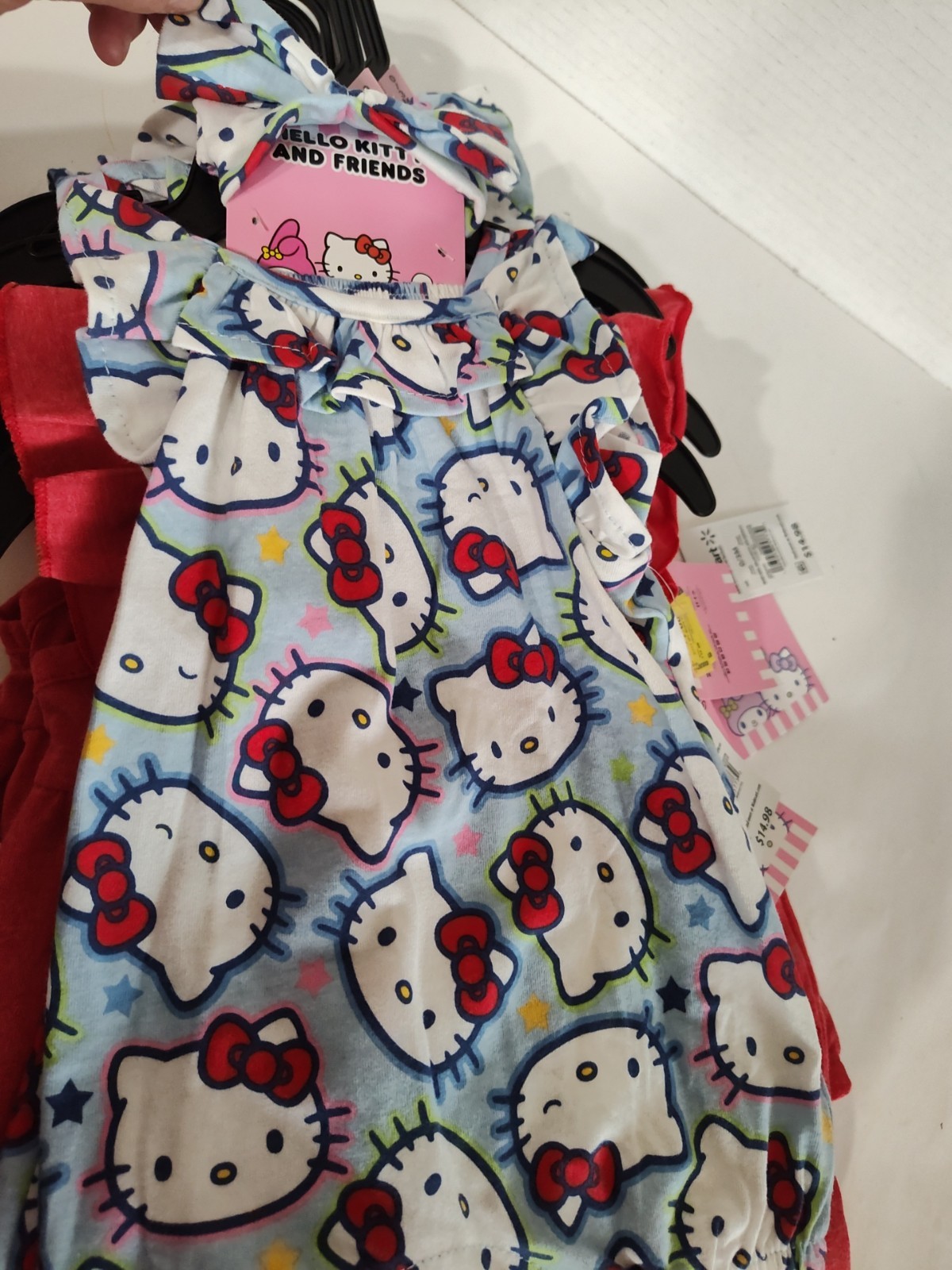 Hello Kitty Baby Girl 2 Piece Romper Set NWT SZ 0-3 Mo Headband Flutter Sleeve