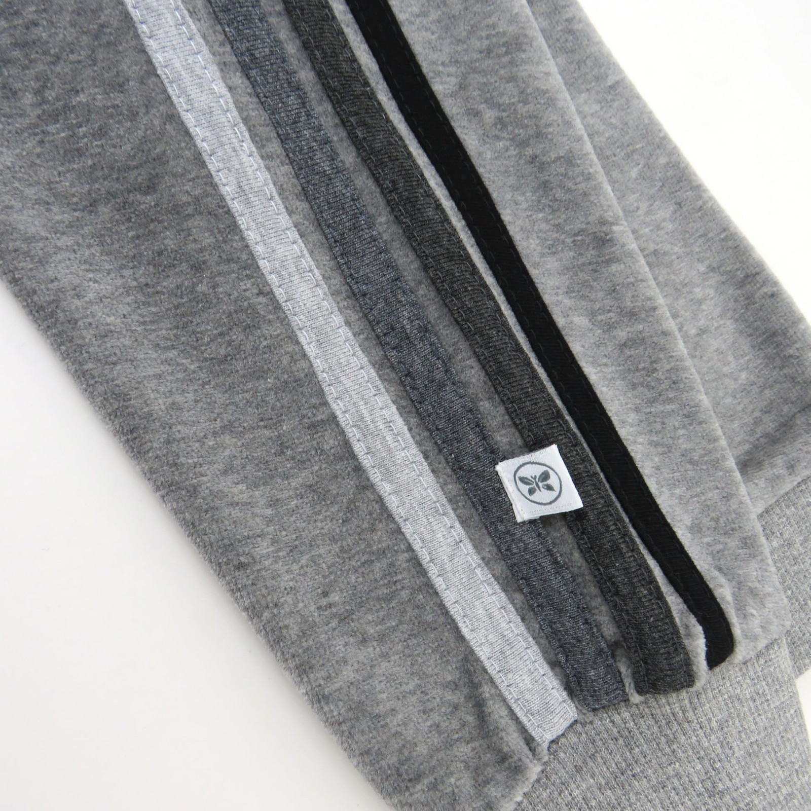 HonestBaby Velour Pullover Hoodie and 6-9 Months, Heather Gray Skull Stripe