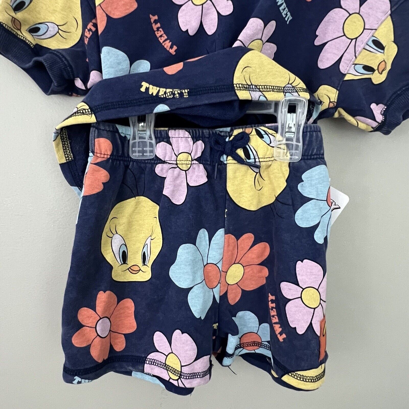 Tweety Bird Toddler Girls Tee and Shorts Set, 2-Piece, Sizes 18M NWOT