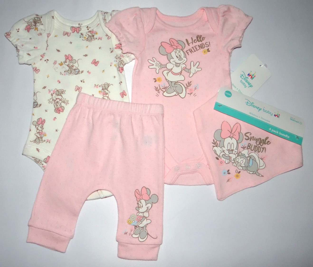 Baby girl clothes, 3-6 months, Disney Baby Minnie 4 piece set/ SEE DETAILS SIZE~