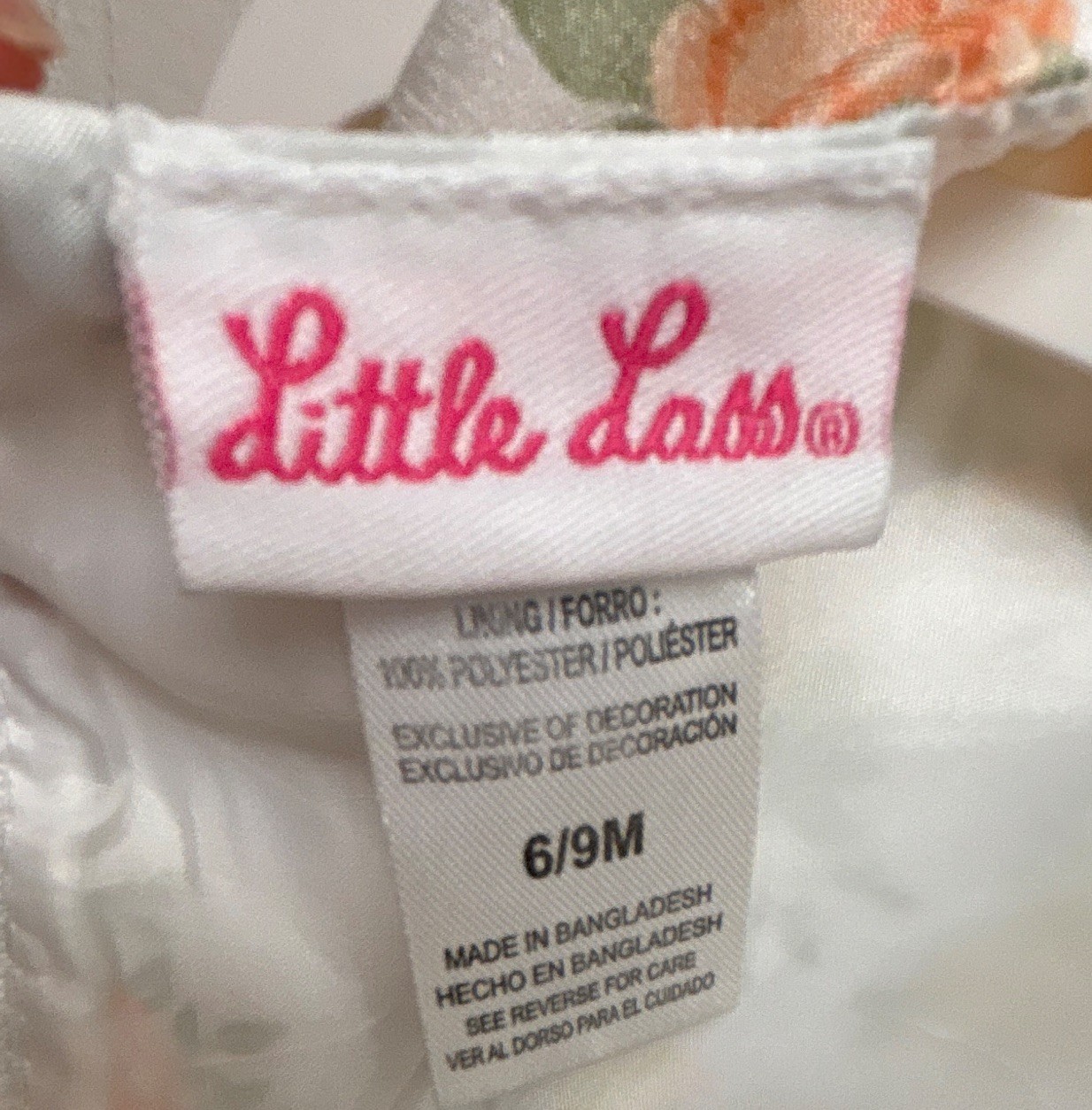 Little Lass 2pc Floral Sleeveless Dress & Bloomers Set 6/9M Zip Baby Girls