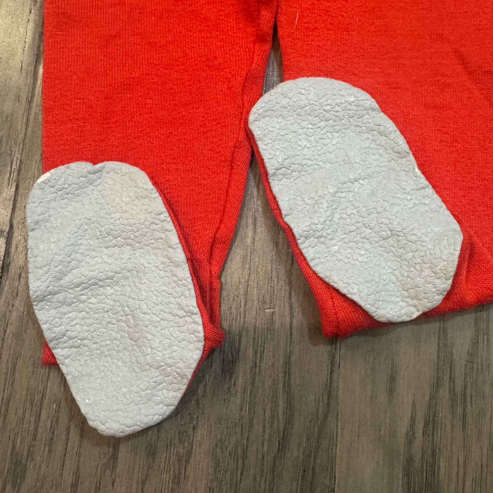 Vintage 70s Carters 24 Mo Red Footed Pajamas Set Matching Top Bottom Made in USA