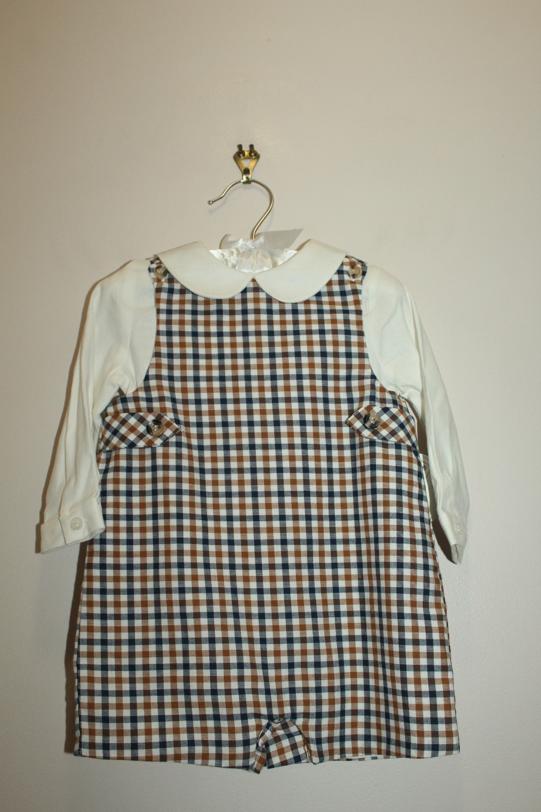 Edgehill Collection Romper Overalls Set Baby Boy Size 12 M