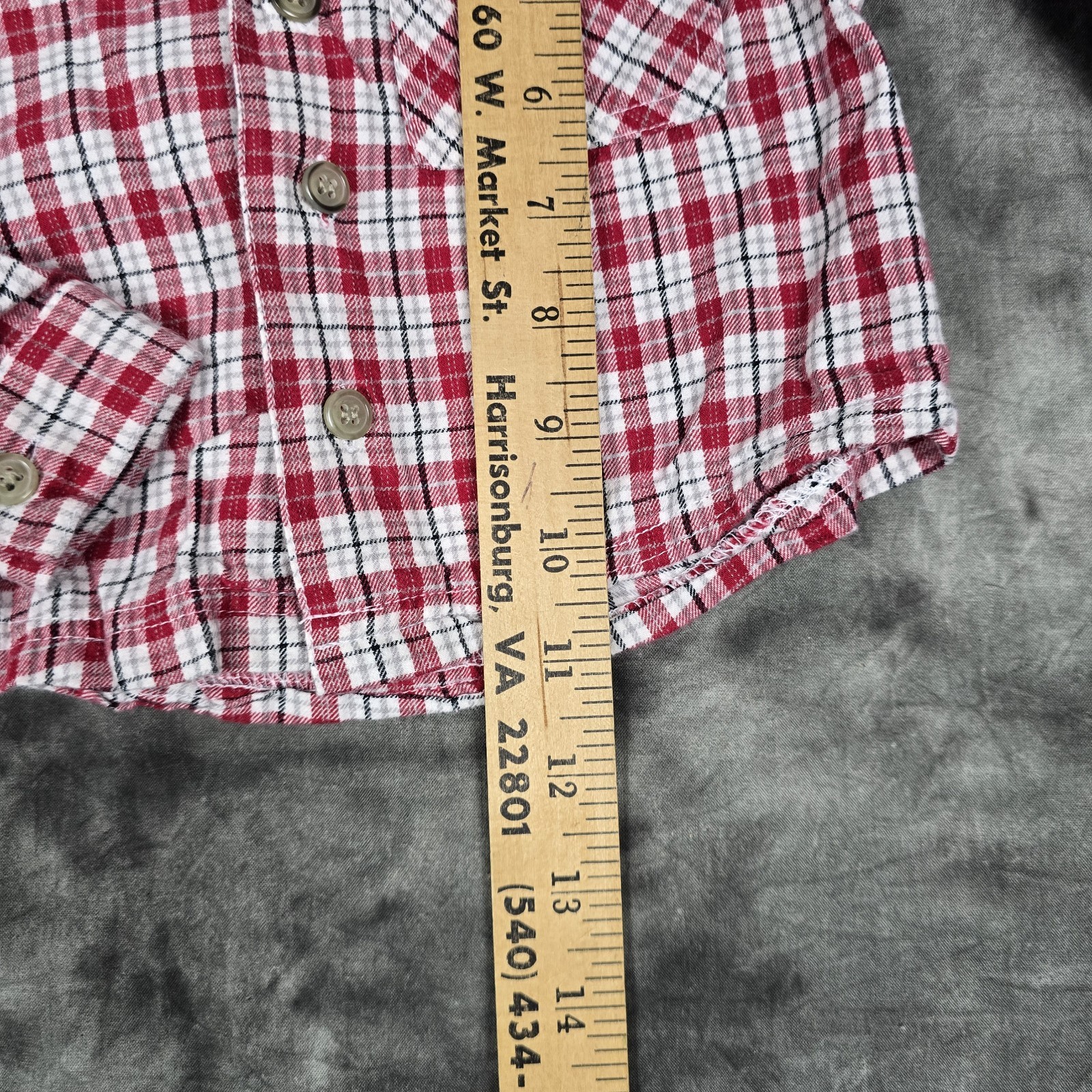 Vintage Winnie the Pooh Overalls Shirt Set Sz 12M Corduroy Disney Flannel Plaid