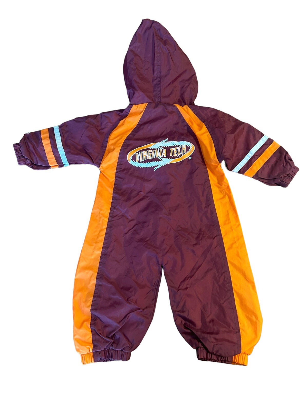 Virginia Tech VT Hokies Starter windbreaker Nylon Baby Zip Up Suit 3-6 Months