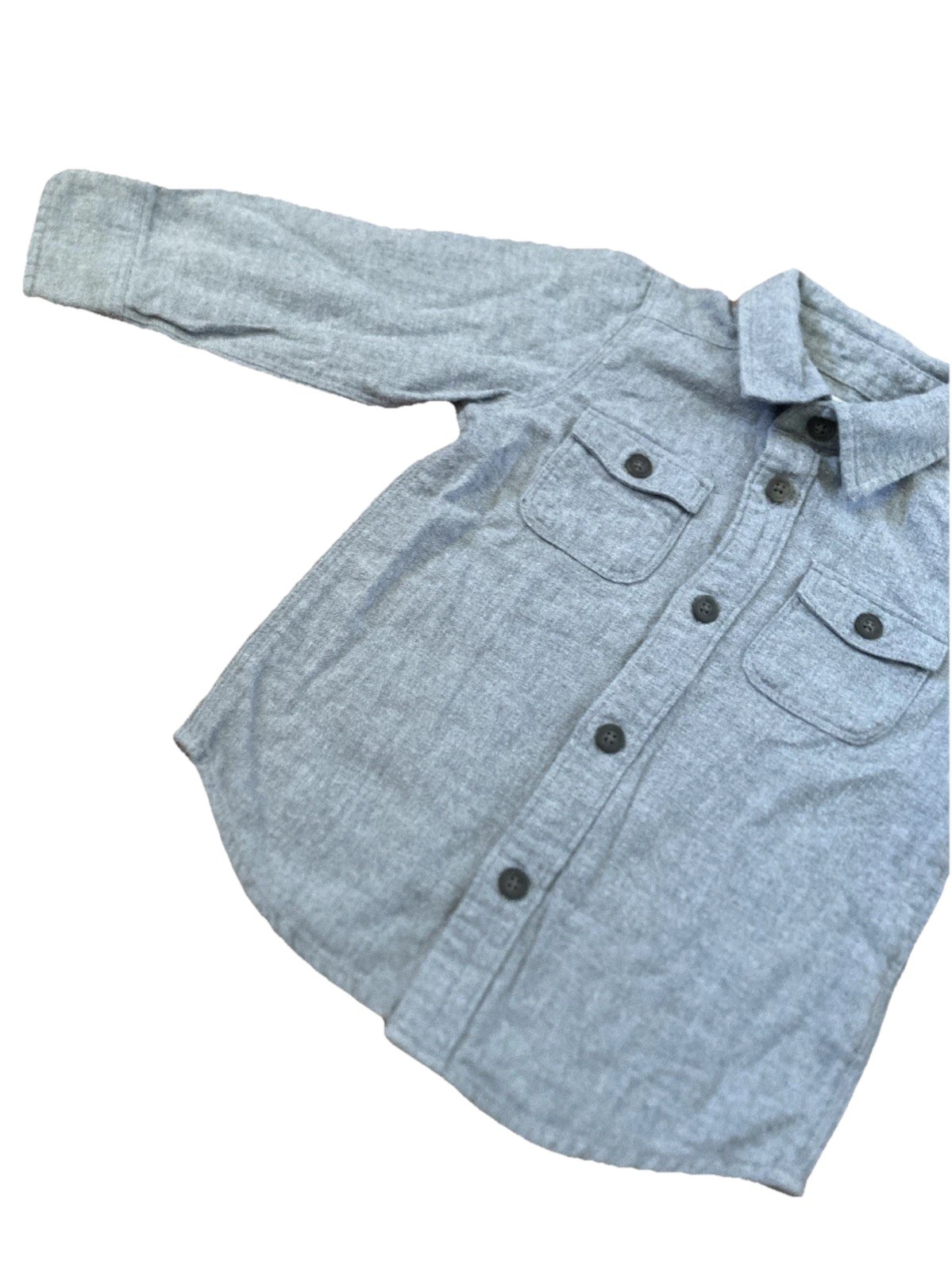 Old Navy Gray Button Up Collar Long Sleeve 2T & Kenneth Cole Blu Jean Shorts 24M