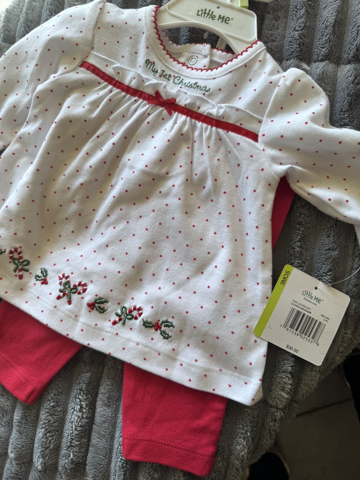 My 1st Christmas Little Me Baby Girl 3 Piece Outfit Size: 3 M new with tags