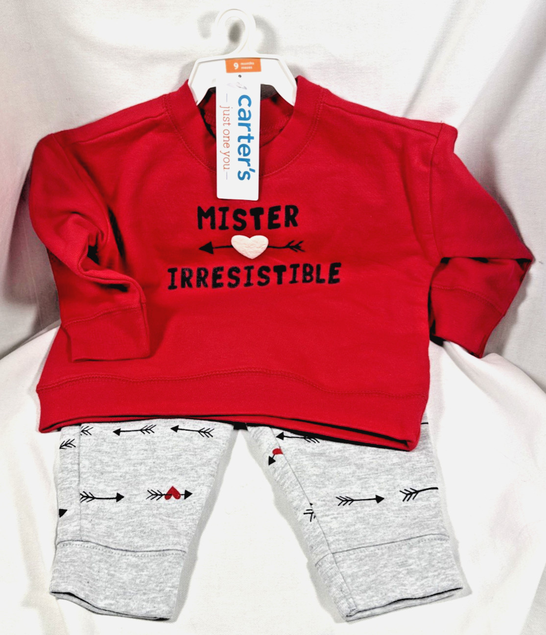 NEW CARTER’S MISTER IRRESISTIBLE VALENTINE’S DAY OUTFIT 9 MONTHS