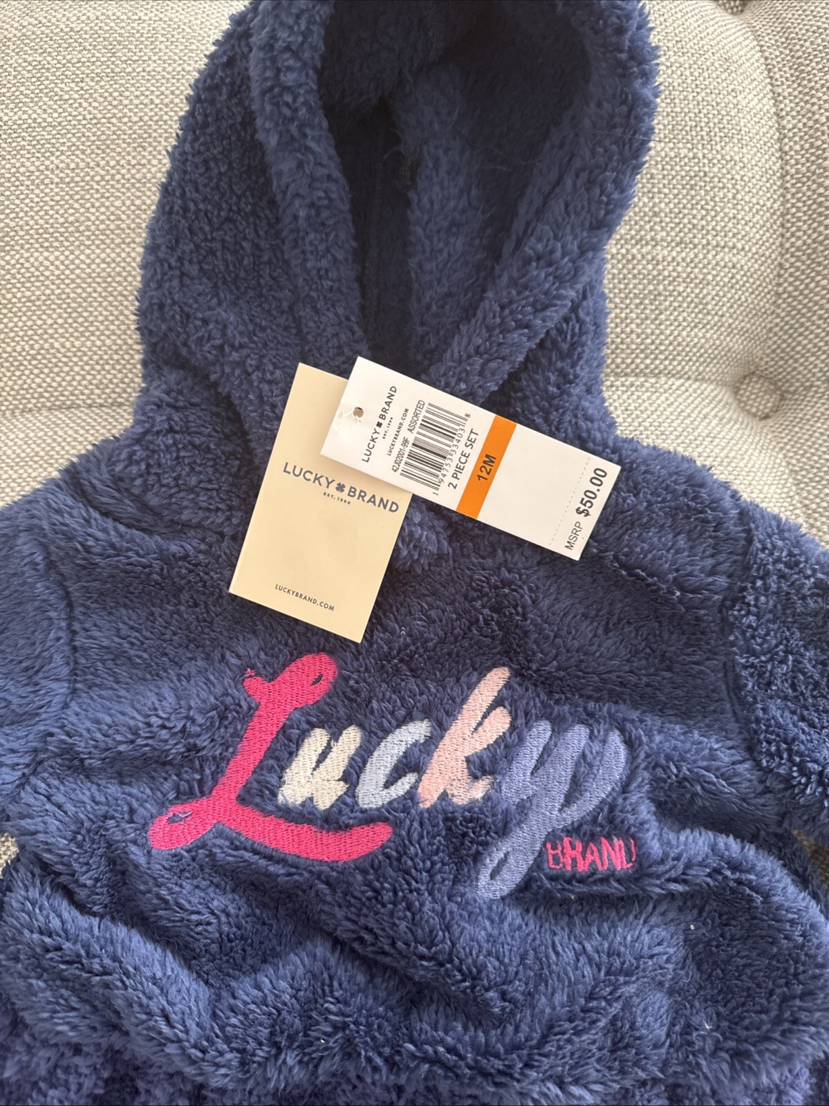 Lucky Brand Blue Ruffle Sweater 12 Months