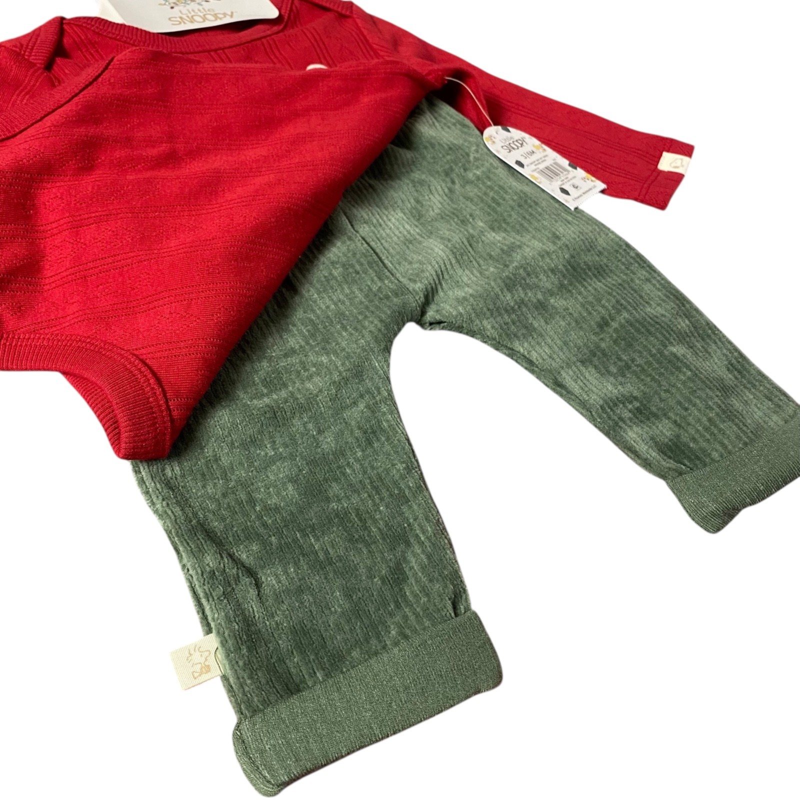Little Snoopy Baby Peanuts Christmas 2-Piece Bodysuit and Pants Set 3-6M NEW