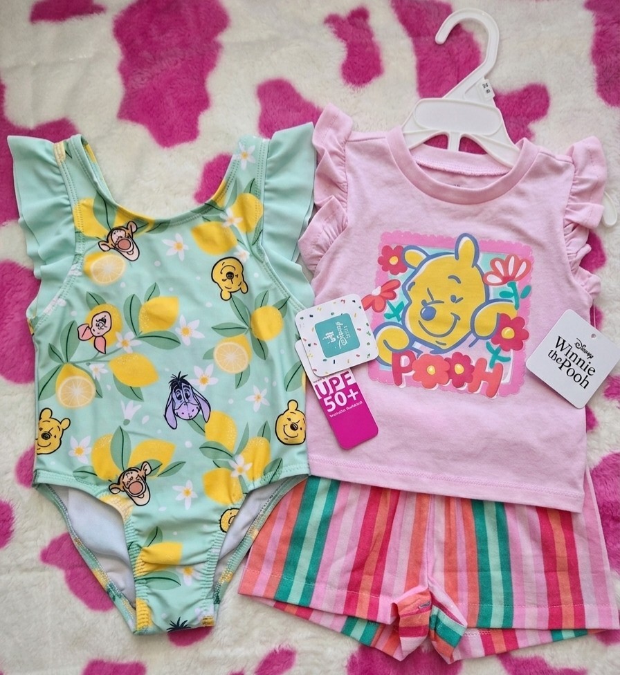 24 Months Baby Girl Winnie The Pooh Summer Set – New, See Details