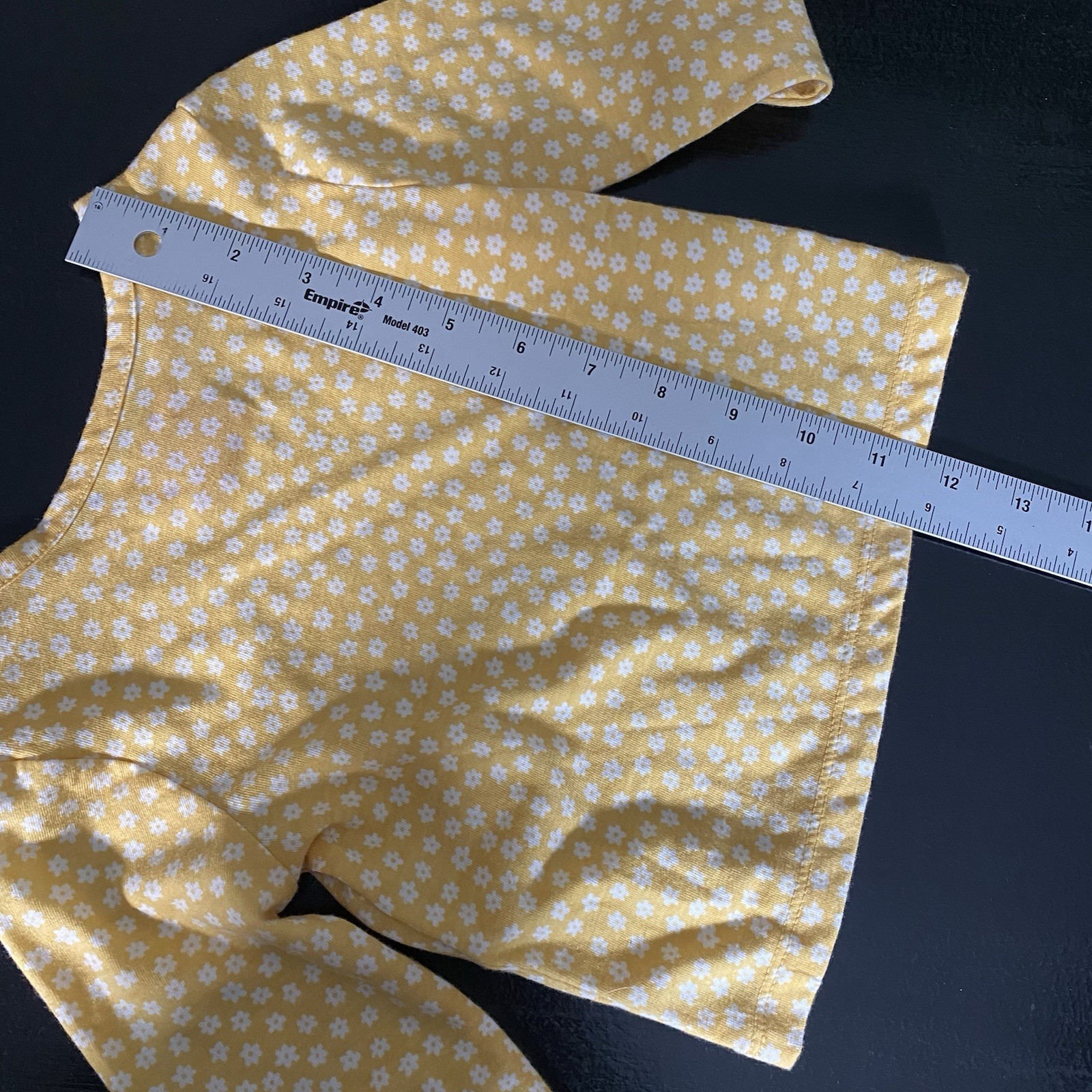 Cat & Jack Baby Girl Skirtall Set 18M Chambray Jumper Dress Yellow Daisy Shirt