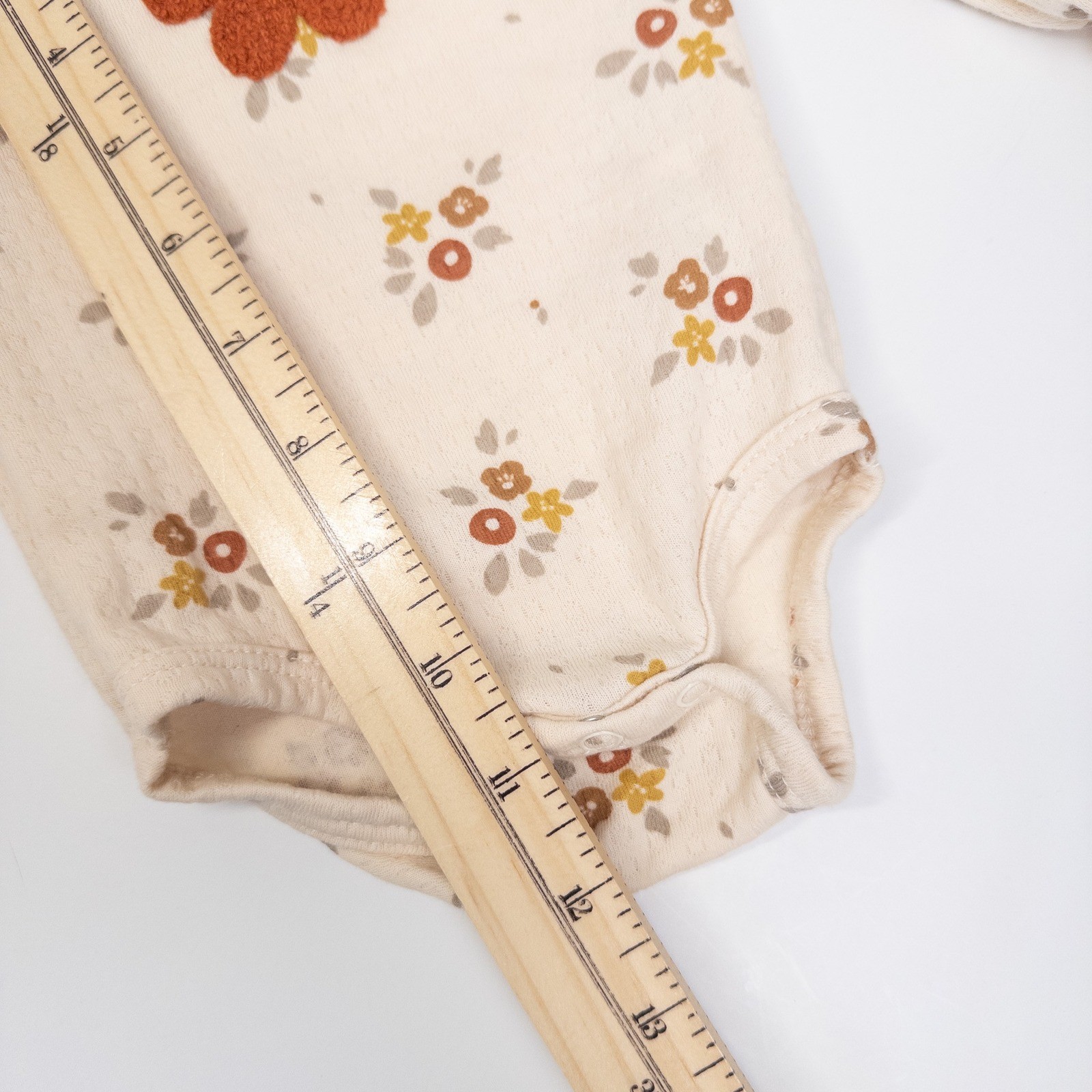 Jessica Simpson Rabbit Bear Romper Bodysuit Baby 0-3M Floral Ivory Set Boho