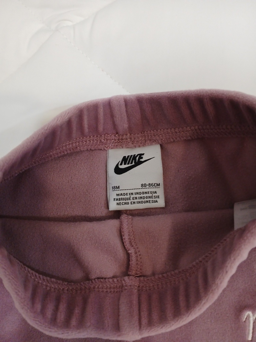 Nike Baby Girl 18 Months Purple Velour Outfit Set Hoodie Pants Soft Y2K Flare
