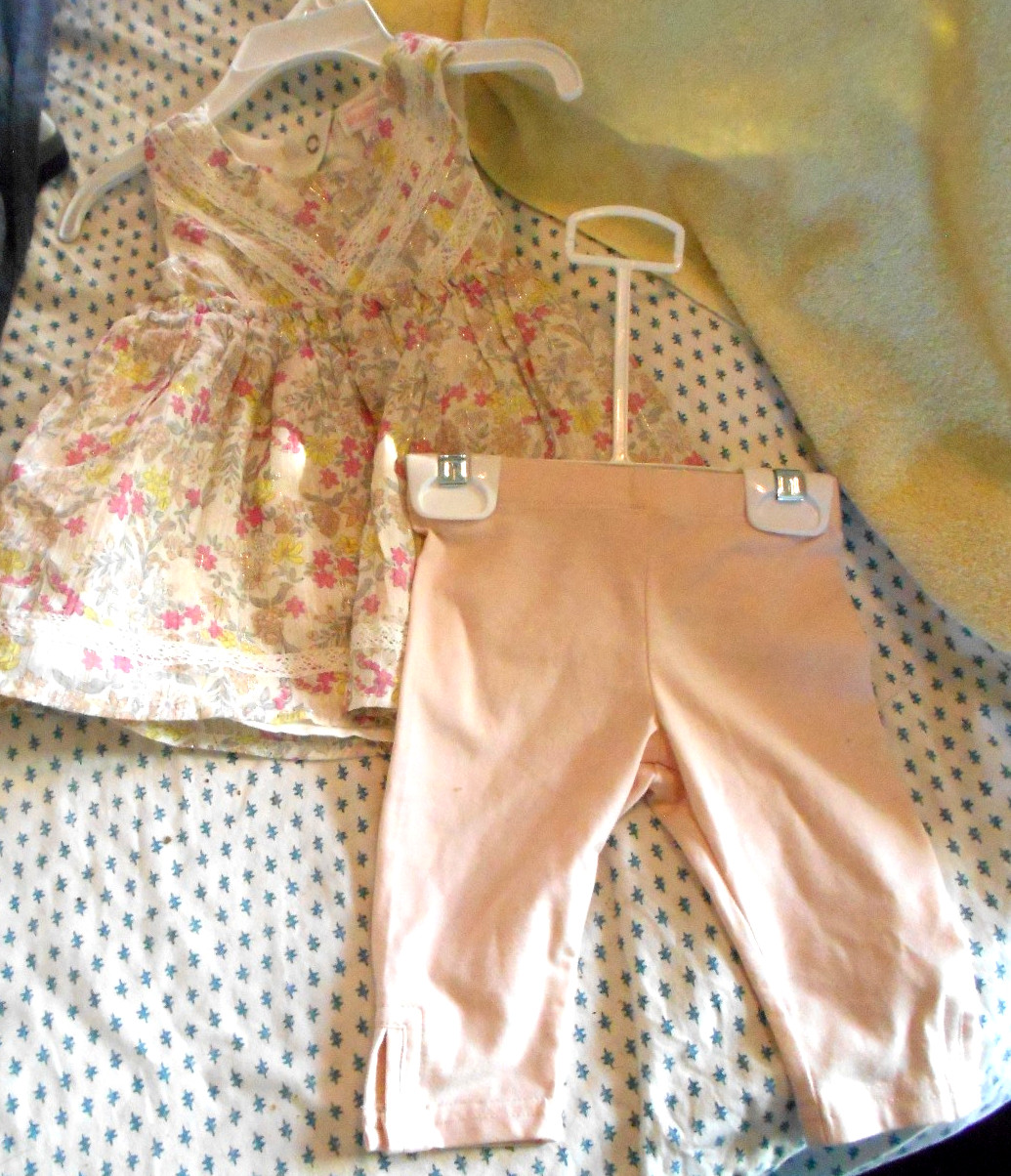Shabby Chic Baby Girl’s Designer Outfit Set Size 9-12 Month Cottage Core Fairy