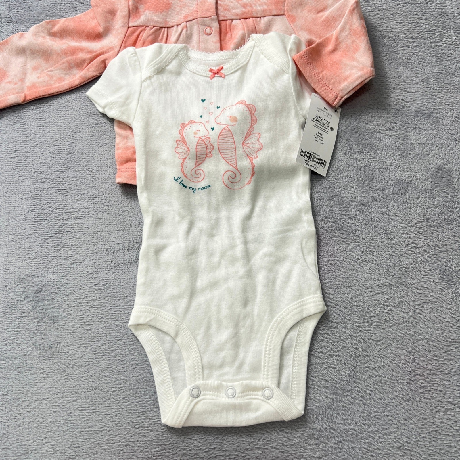 Carter’s Baby Bundle 3M+9M 2 Outfits Hoodie Bodysuit Pants Set ( 6 piece Lot)