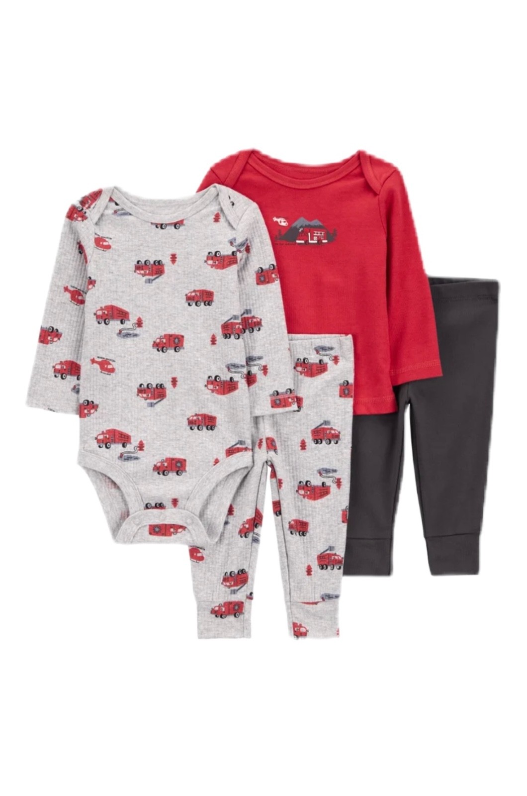 New Carter’s Infant 4pc Layette Set Baby Boy Girl Red Pink Bodysuit Pant U Choos
