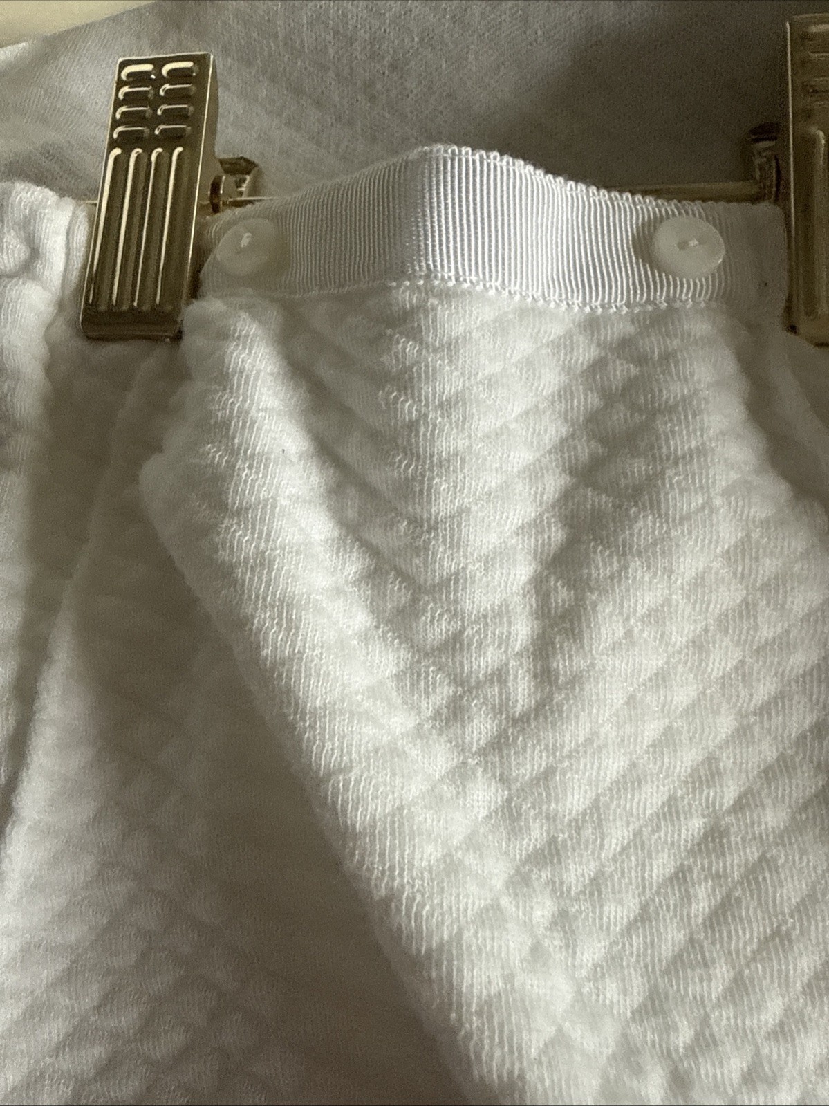 Baby Beau & Belle 2 Pc Set 6-9M White Quilted Jacket & Pants USA w/hanger