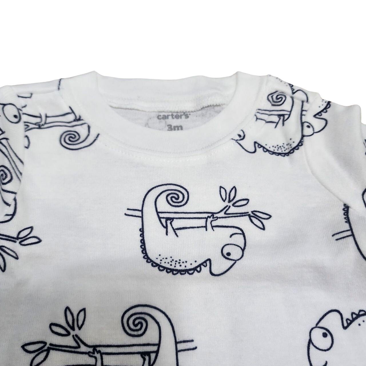 Carter’s Baby Boy 3 Piece Shirt, Bodysuit, Chameleon Short Set – 3M TO 24M