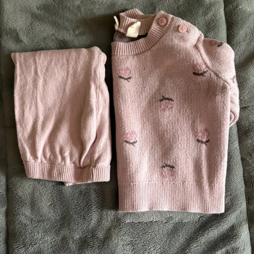 Floral mauve baby gap pink baby set
