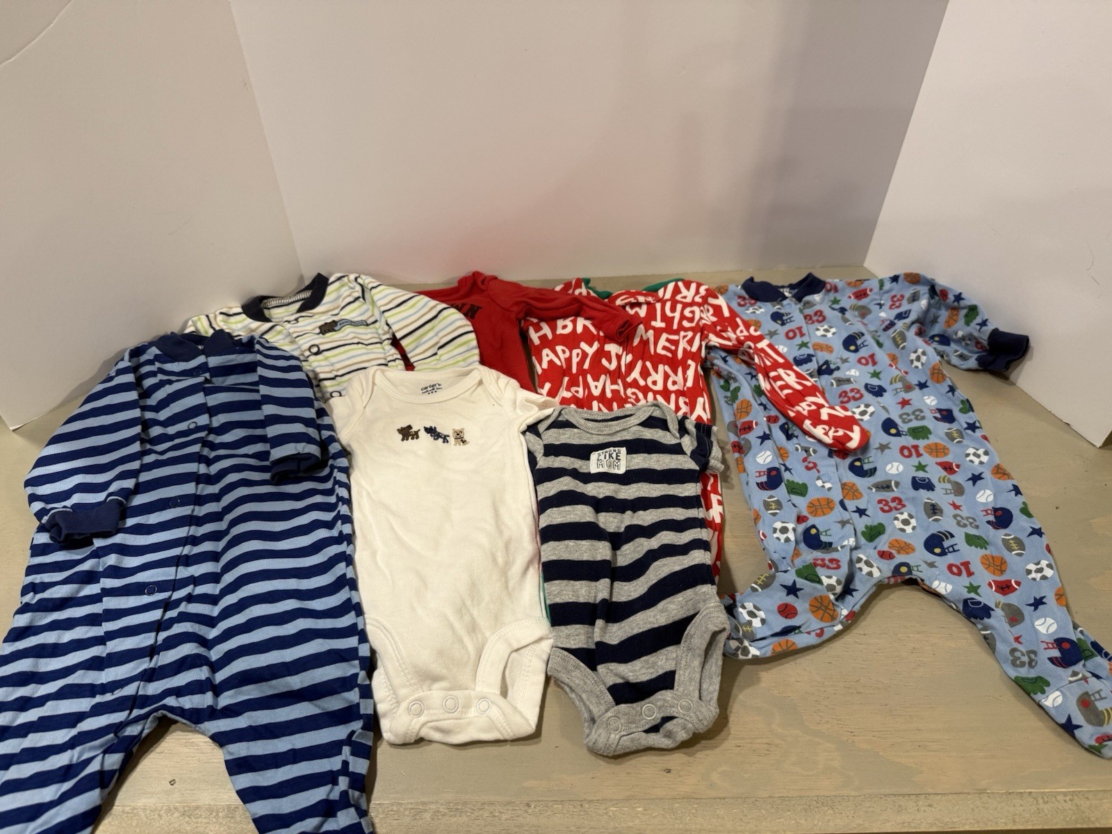 Lot of 7 Baby Boy 6- Newborn 1-premie Carter & Others