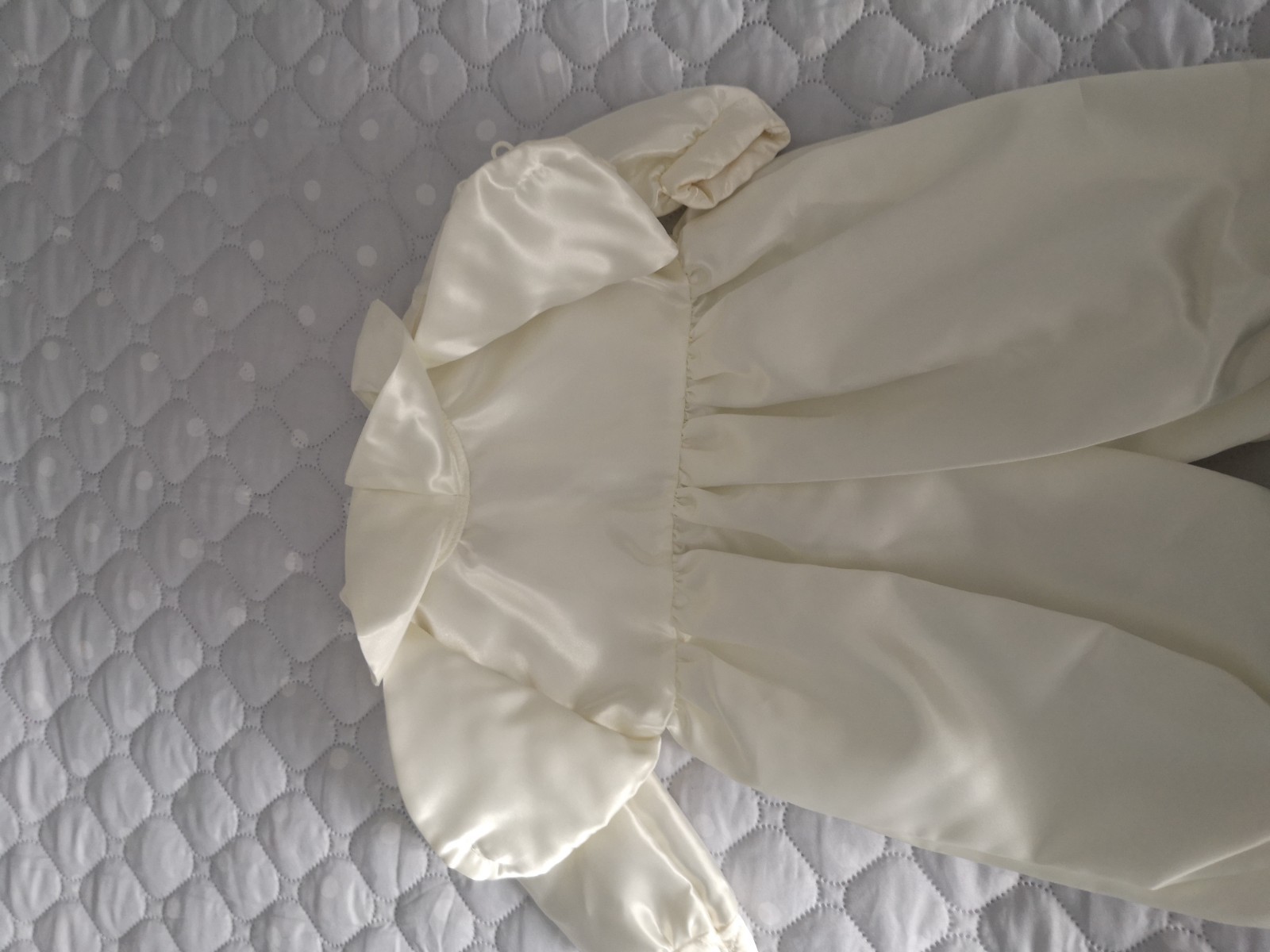 Vintage Cream Baby Boy Christening Outfit/Wedding/Romper Suit Size 6-12 Months