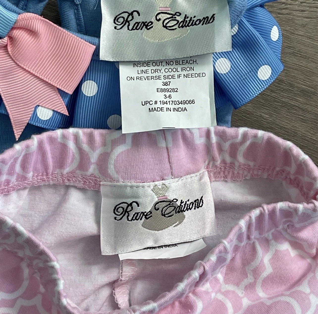 Rare Editions Unicorn Sleeveless Top and Pink Leggings 3-6m Baby Outfit