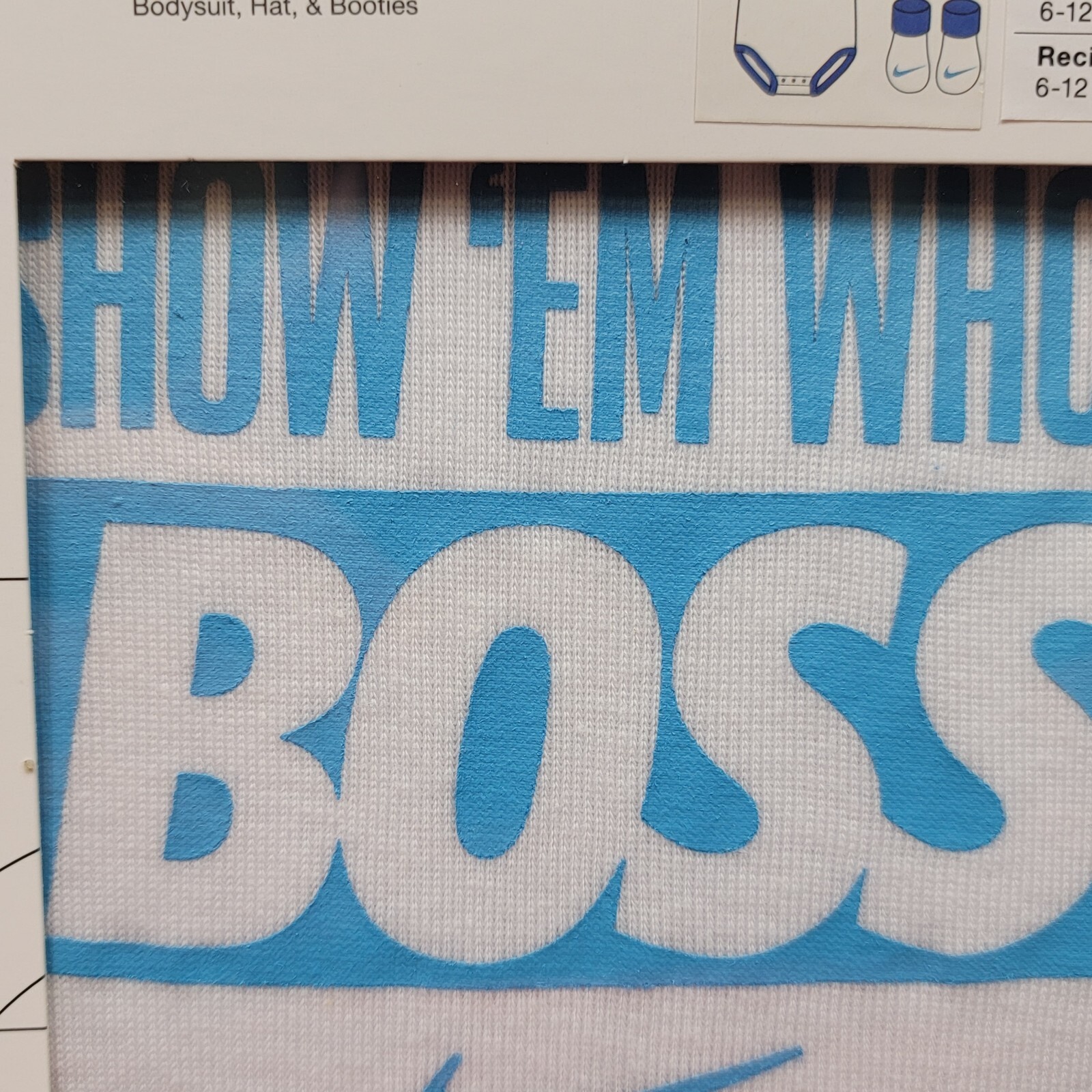 Nike Baby Infant Show ‘Em Who’s Boss 3-Piece Beanie Socks Bodysuit Set 6-12 Mo