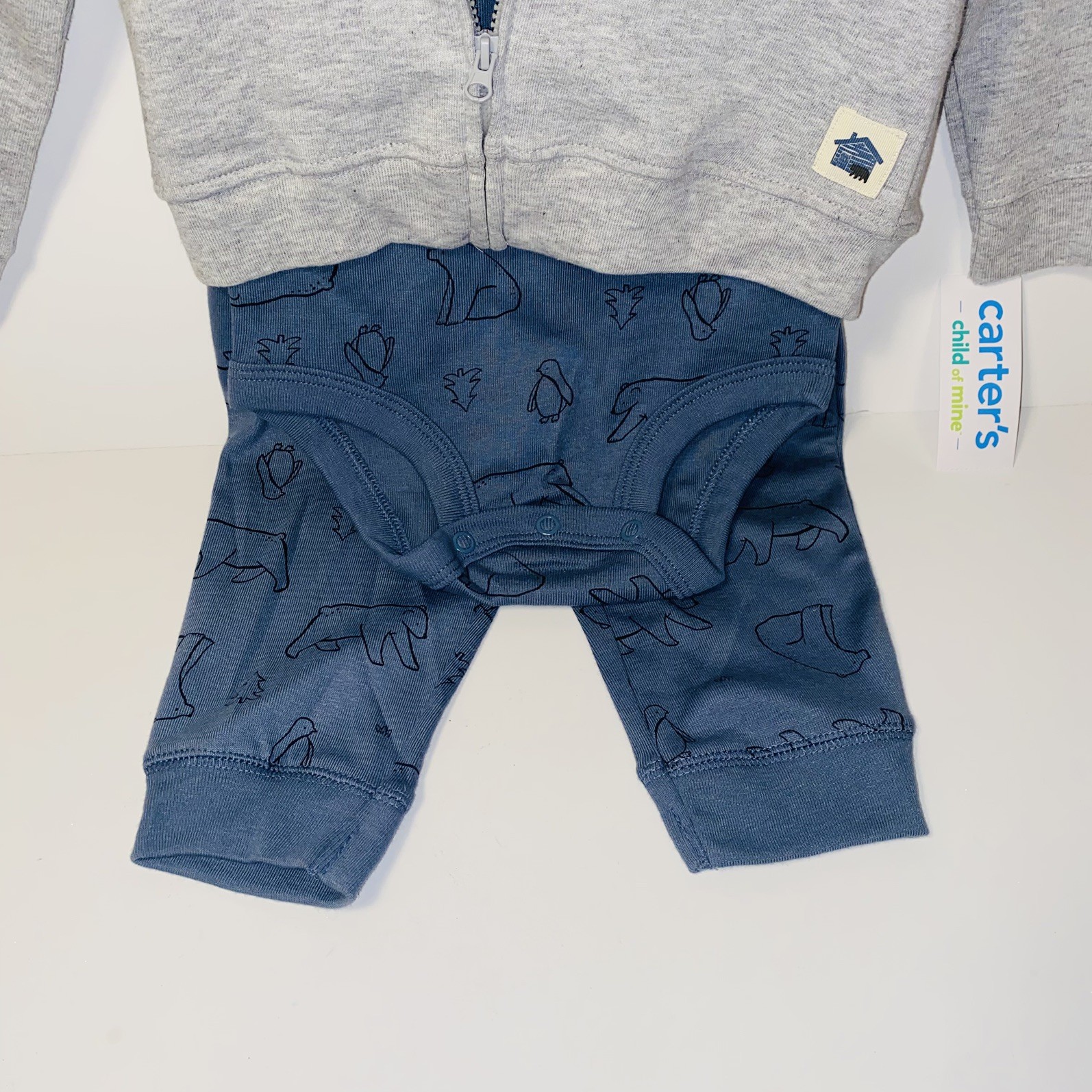 Carters Baby 24M Boys 3 Piece Outfit Zip Hoodie, Bodysuit One piece & Pants Set