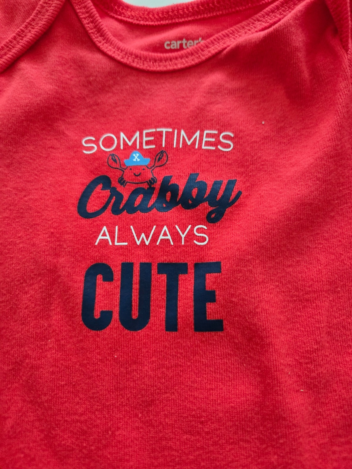 Carter’s 3-Piece Crab Character Set Sometimes Crabby Always Cute 24 Months