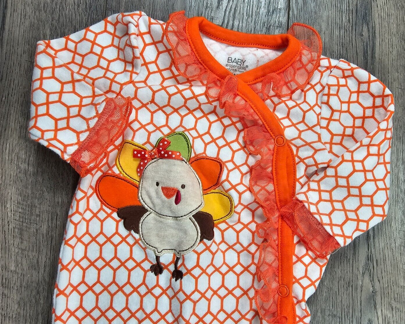 Baby Girl Clothes Baby Essentials 3 Month Ruffle Lace Turkey Footed Outfit
