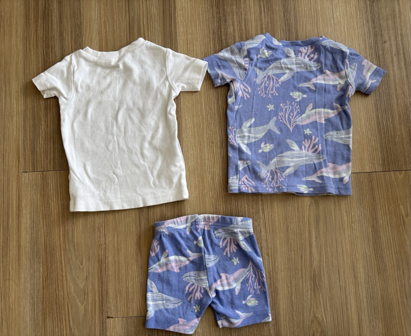 Carter’s Top & Shorts Set Purple Dolphin Cotton Baby Girl 12 Months Casual Play