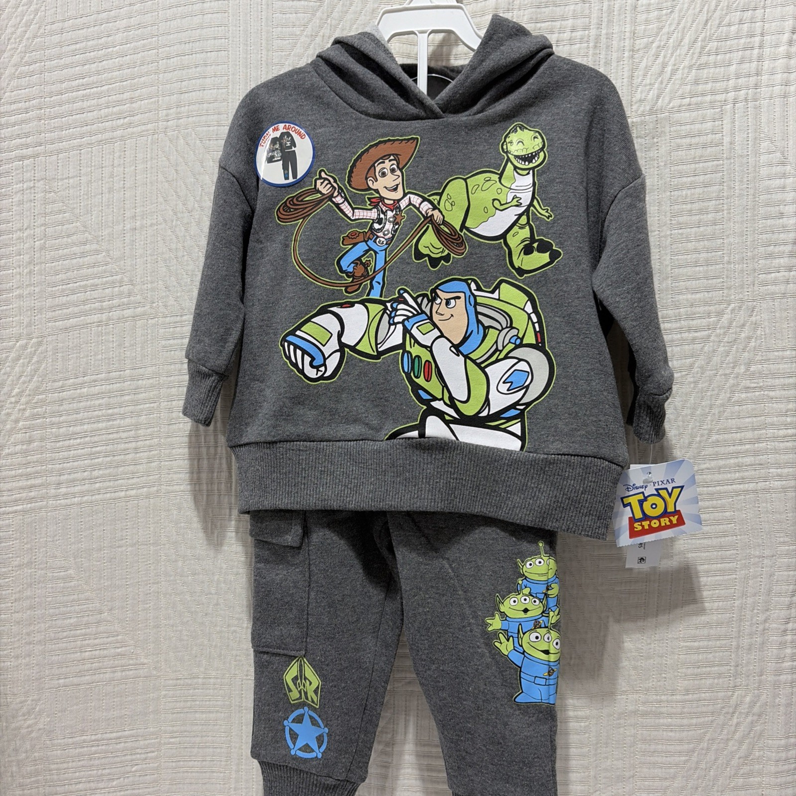 Toy Story 2 Piece Sweatsuit Size 12 M NWT