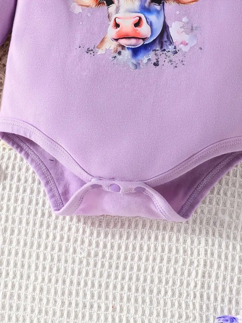NEW Baby Girls Pants Outfit Highland Cow Boutique Romper Flared Pants 3 Pc Gift