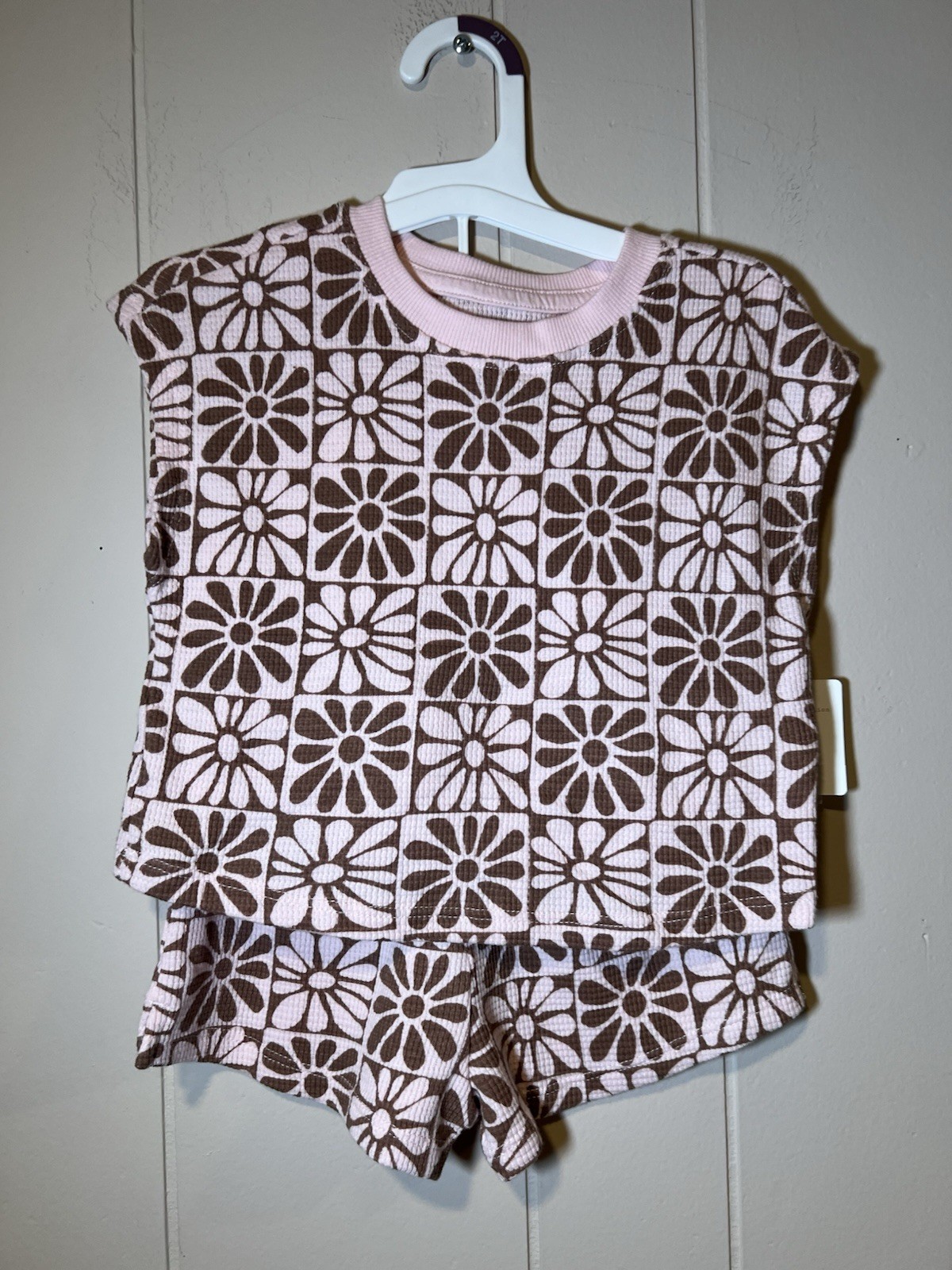 Grayson Mini Girls 2 Piece Set Size 2T Pink Brown Floral NWT