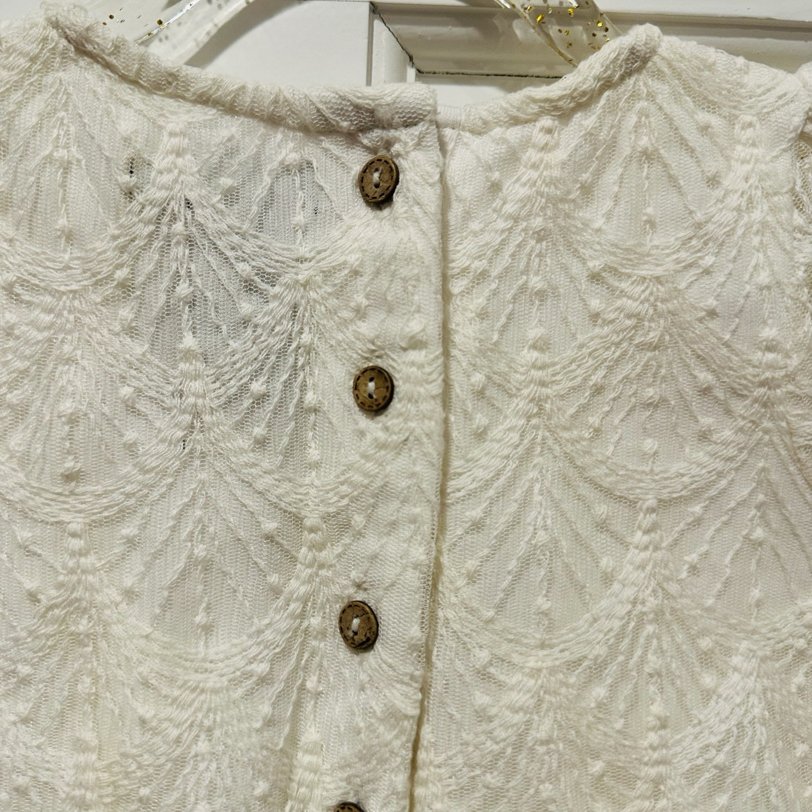 Cynthia Rowley Kids Cream Lace and Blue Chambray Tunic & Capris Sz 24M